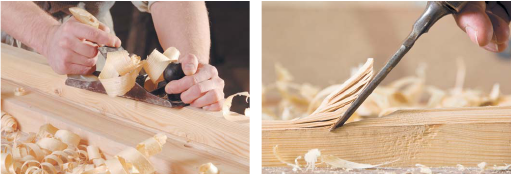 Обработка тыльной доски деревянной доски.